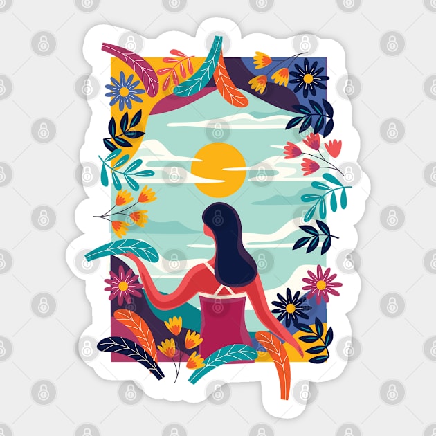 Spring Theme Season Sticker by Mako Design 